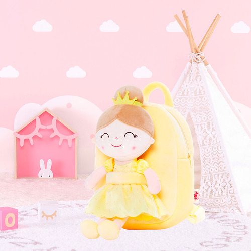 Boneca E Mochila Gloveleya By Metoo Original Princesa Bela