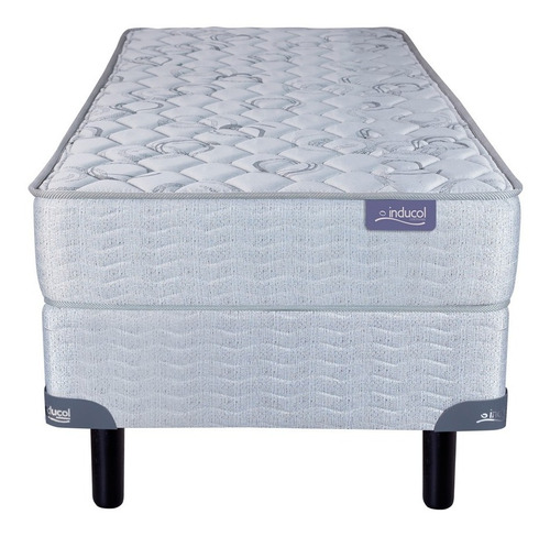 Imagen 4 de 6 de Sommier + Colchon Inducol Alta Densidad L. Dorada 90x190x20