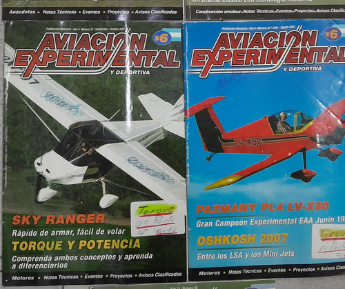 Lote Por 5 Revistas De Aviación Experimental Y Deportiva. (Usado)