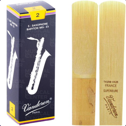 5 Palhetas P/sax Baritono Tradicional Nº 2 Sr242 Vandoren