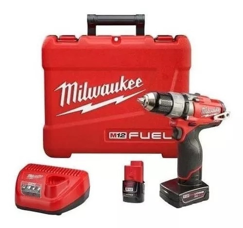 Atornillador Inalambrico Milwaukee Taladro Motor Brushless Color Rojo