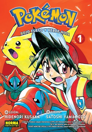 Manga Pokemon Rojo Fuego Y Verde Hoja Tomo 01 - Edit. Norma