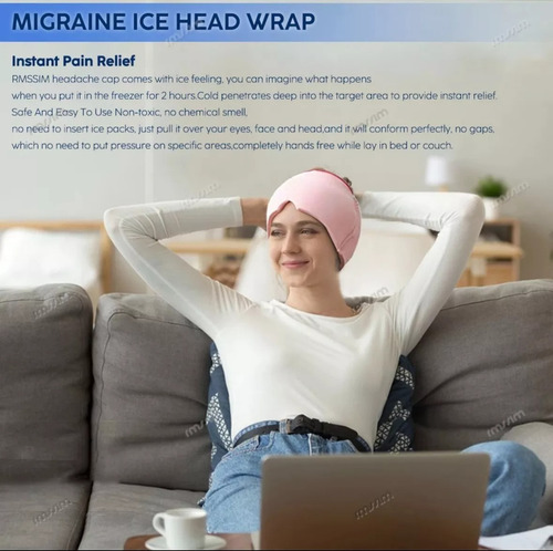 Gorro Para Migraña De Gel Con Compresión Fría Y Caliente