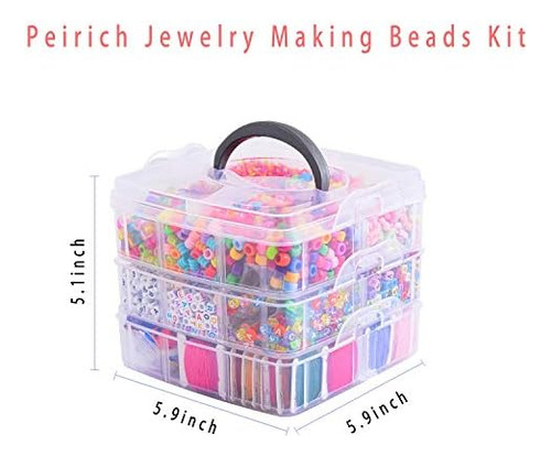 Peirich Kit De Cuentas Para Hacer Joyas, Incluye 44 Hilos D