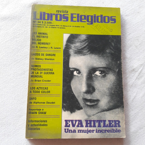 Revista Libro Elegido Nº 34 Abril De 1979 Eva Hitler