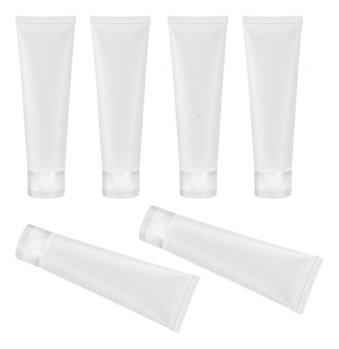 2 Tubos Cosméticos Vacíos De 6 Tapa Abatible De 50 Ml.