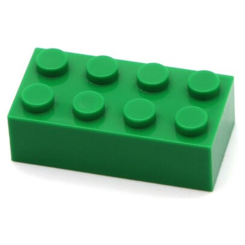 Imagen 1 de 2 de 40 Bloques Construccion Compatible Lego 4x2 Grueso Verde