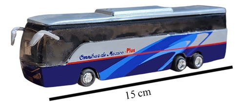 Autobús A Escala De Juguete Omnibus De Mexplus Coleccionable Plateado