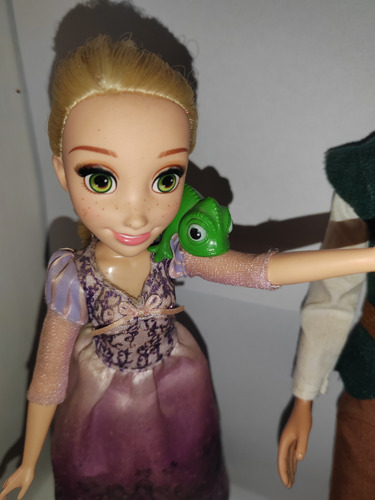 Princesa Disney Rapunzel Con Geogin, Pascal Y Patito. (Usado)