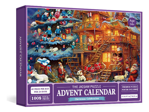 J Puzzle Navideño 1008 Piezas Cuenta Atrás 24 Particiones