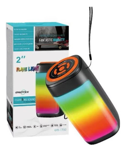 Caixa De Som Portátil Gts-1732 Greactnice Com Led