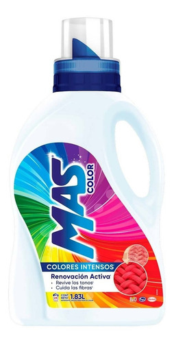 Caja Detergente Mas Color Con 9 Piezas De 1.83 Litros