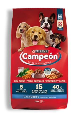 Alimento Campeón para perro cachorro todos los tamaños sabor mix en bolsa de 20kg