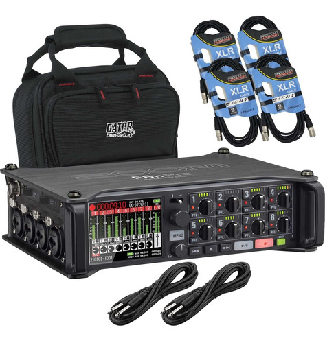 Zoom F8n Pro Multitrack Field Recorder Gator 4 Xlr Cable