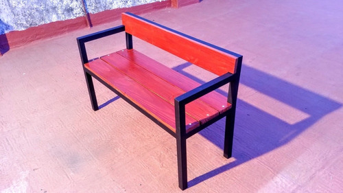 Imagen 7 de 10 de Banco De Hierro Y Madera Para Exterior E Interior