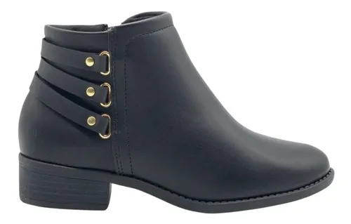 Bota Cano Baixo Curto Modare Preta Marrom Ortopedica Flex