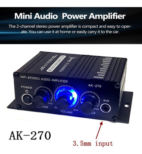 Amplificador De Audio Bocinas Aux De 3,5 Mm Para Pared De