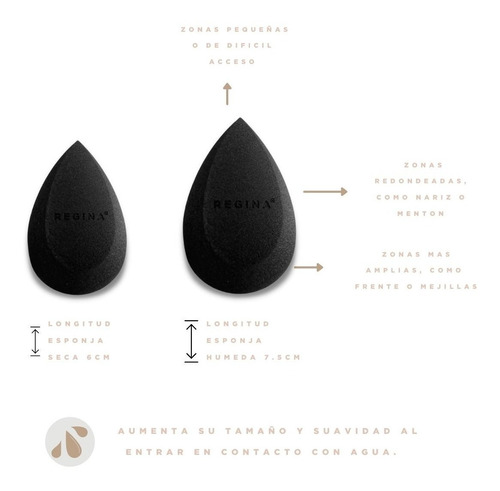 Imagen 2 de 7 de Esponja De Maquillaje Blender Regina Crueltyfree