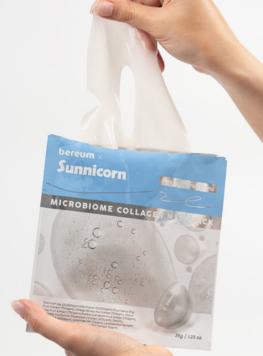 Mascarilla Colageno Microbiome Sunnicorn 4pz Mixta