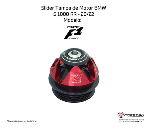 Slider Tampa Do Motor Modelo F1 Procton Bmw S1000rr 2020/23