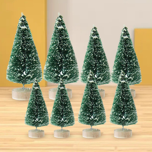 8 Uds. Cepillo De Botella De Árbol De Pino En Verde Oscuro