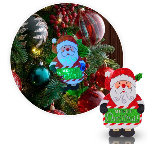 Figura Decorativa Lámpara Luz Led Navidad Adorno Árbol Od612
