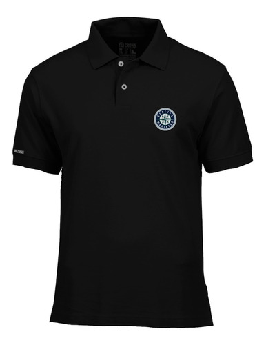 Camiseta Tipo Polo Seattle Mariners Logo Circulo Beisbol Php