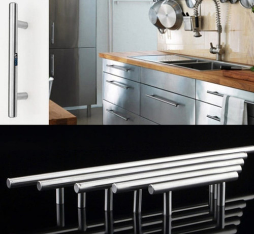 Puxador Haste 100mm Aço Inox P/ Gavetas Portas De Móveis