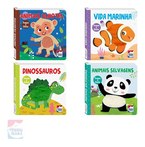Combo Com 4 Livros Animais Fofuchos. Idade 2+ | Happy Books