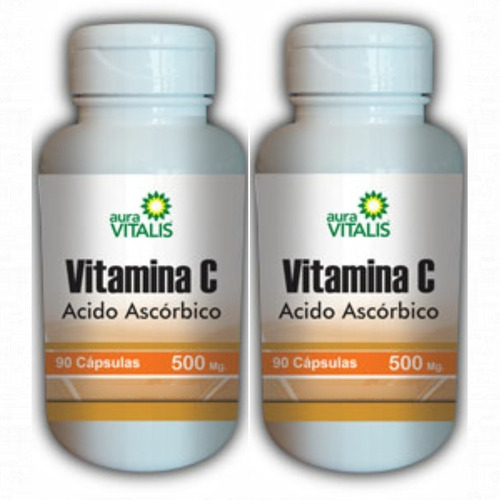 Vitamina C 2 Frascos 90 Capsulas C/u A.v