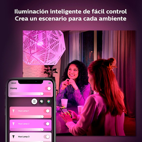 Focos Inteligentes Hue Kit De Inicio 3 Focos Luz Multicolor