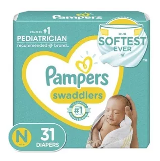 Pampers Swaddlers Pañales Suaves-recién Nacido, 31 Unidades