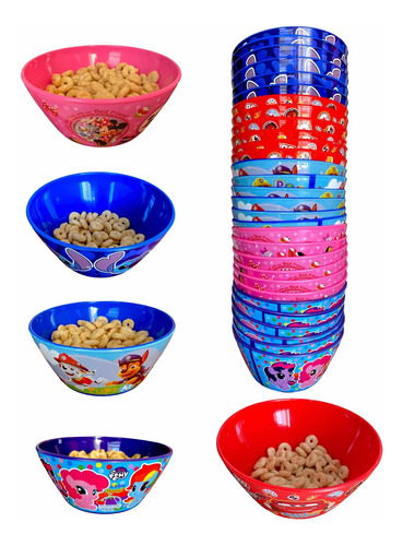 Bowl Cuenco Cerealero Infantil Personajes Disney Compoteras