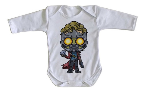 Body Bebê Luxo Senhor Estrelas Peter Quill Marvel Galaxia