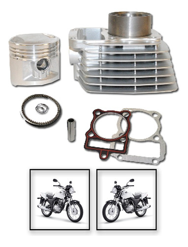 Kit De Cilindro Plata Honda Cargo-125 Plata Envio Gratis Rmb