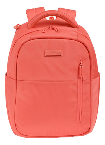 Mochila American Tourister New Highway 3at Color Coral claro Diseño de la tela Liso