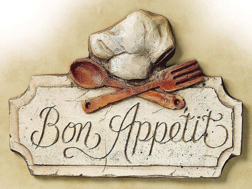 Cartel De Chapa De Metal  Bon Appetit Shabbychic Kitche...