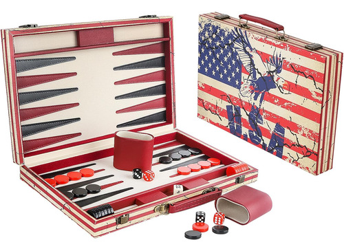 Backgammon Set, 15 Juego De Mesa Clásico De Backgammon Con D