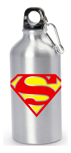 Termo Superman Botilito Botella Aluminio Serie Silver