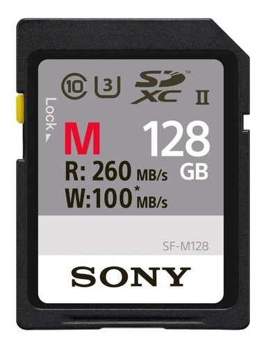 Tarjeta De Memoria Sony Sd Uhs-ii De 128gb - Sf-m128