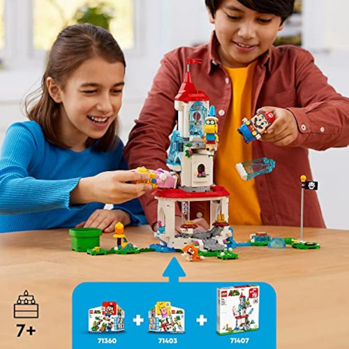 Lego Super Mario Cat Peach Suit Y Frozen Tower