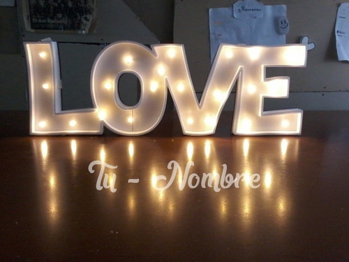 Nombres Iluminados 4 Letras 20 Cm Polyfan Tunombreimporta