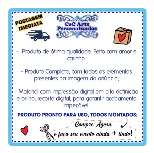 Topo de Bolo Ano Novo Feliz 2023 Grintoy 23x16cm 1und