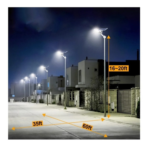 Imagen 6 de 6 de Lámpara Led Solar 400w Luminaria Suburbana Alumbrado Publico