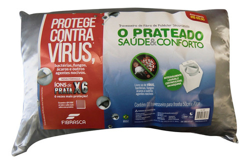 Almohada Fibrasca Plateada 50x70cm  Antivirus Hongos