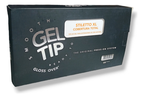 Tip De Gel Extensiones De Uña Punta Stiletto Xl Gloss Over