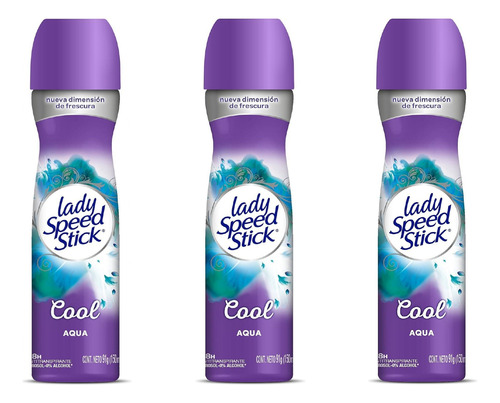 3 Desodorantes Lady Speed Stick Antitranspirante