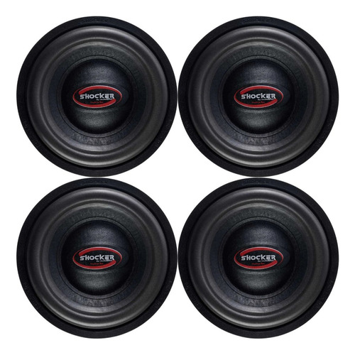 04 Alto Falante Subwoofer 12 Polegadas 500w Rms Shocker