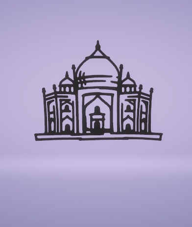 Decoracion De Pared Taj Mahal- Figura Plastica