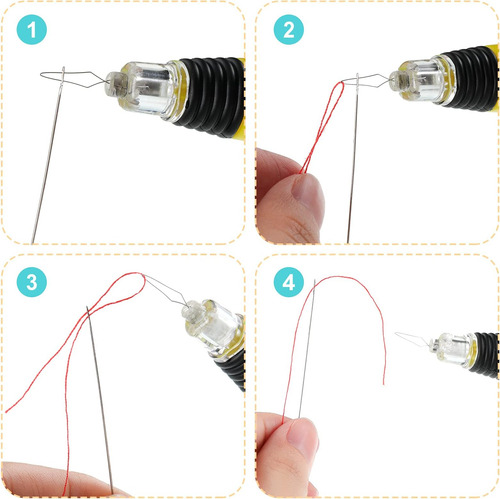 Enhebrador De Agujas Led: Herramienta De Costura Práctica